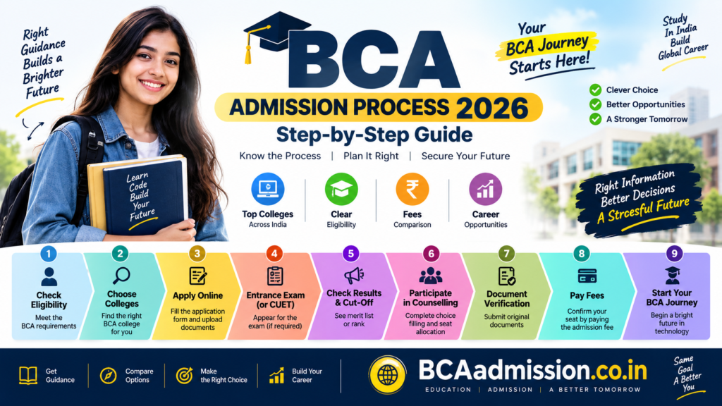 BCA Admission Process 2026 step-by-step guide